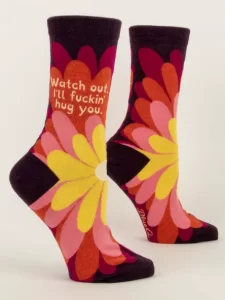 Blue Q - Watch Out. I'll Fuckin' Hug You - Women's Socks