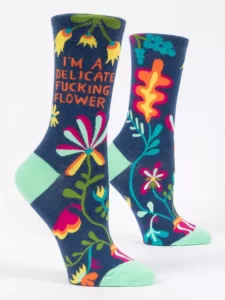 Blue Q "I'm a Delicate Fucking Flower" Women's Socks