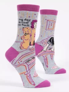 Blue Q "My Dog is Cool as Fuck" Women's Socks