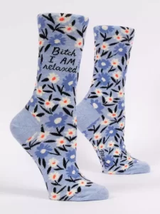 Blue Q "Bitch I am Relaxed" Women's Socks