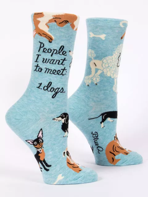 Blue Q "People I Want To Meet: Dogs" Women's Socks