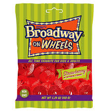 Broadway Licorice Wheels Red Peg Bag 5.29oz