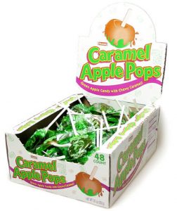 Caramel Apple Lollipops