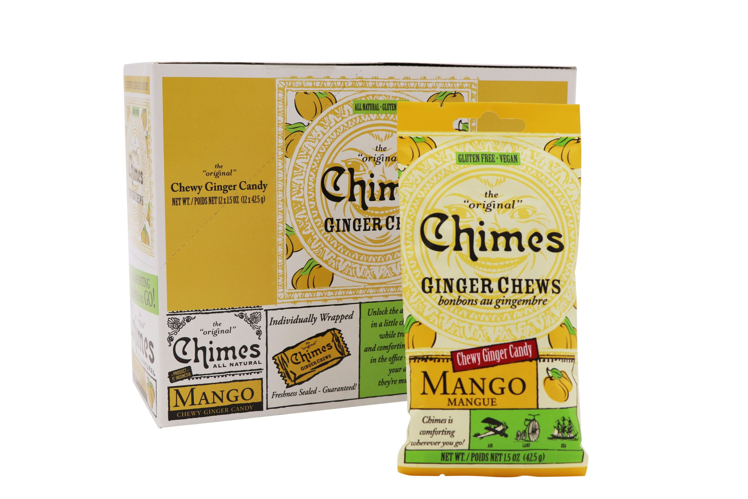 Chimes Ginger Chews Candy Mango 1.5-Ounce