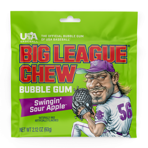 Big League Chew  Swingin' Sour Apple Gum - 2.12oz Pouch