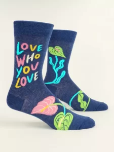 Blue Q "Love Who You Love" men's socks