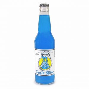 Avery's Toxic Slime - Blue Razz, Orange, Lemon Glass Bottle Soda - 2 Pack