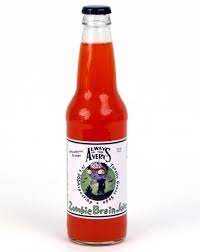Avery's Zombie Brain Juice - Strawberry, Orange Glass Bottle Soda - 2 Pack