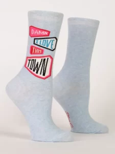 Blue Q Socks "Damn I Love This Town" Women's Socks