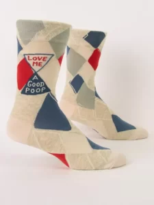 Blue Q "Love Me A Good Poop" Men's Socks
