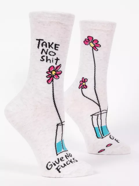 Blue Q "Take No Shit, Give No Fucks" Women's Socks