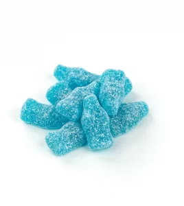 Bulk Candy - Small Sour Blue Raspberry Gummy Bottles