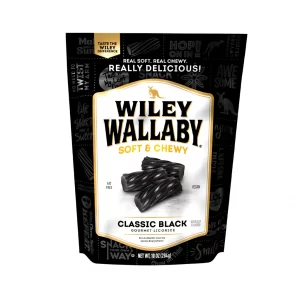 Wiley Wallaby Black Licorice 10oz Bags