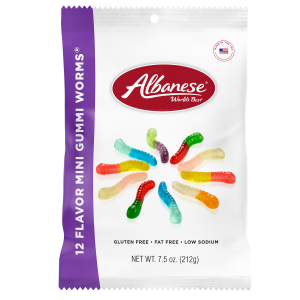 Albanese 12 Flavor Mini Gummi Worms 7.5oz Bag