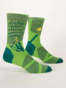 Blue Q - I Hate This Fucking Beautiful Lawn - Men's Socks