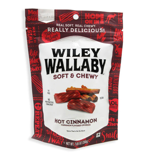 Wiley Wallaby Hot Cinnamon Licorice 7.05oz Bag