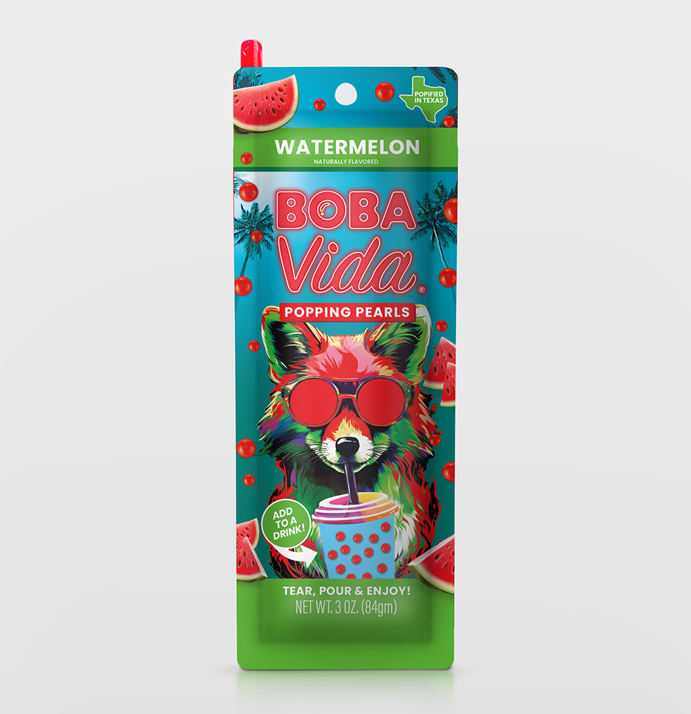 BobaVida Popping Boba - Juicy Watermelon 3oz Pouch