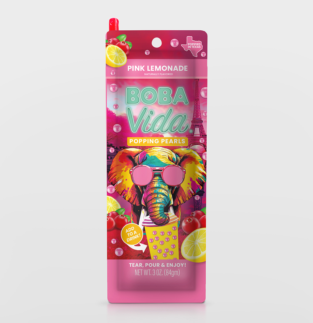 BobaVida Popping Boba - Pink Lemonade 3oz Pouch