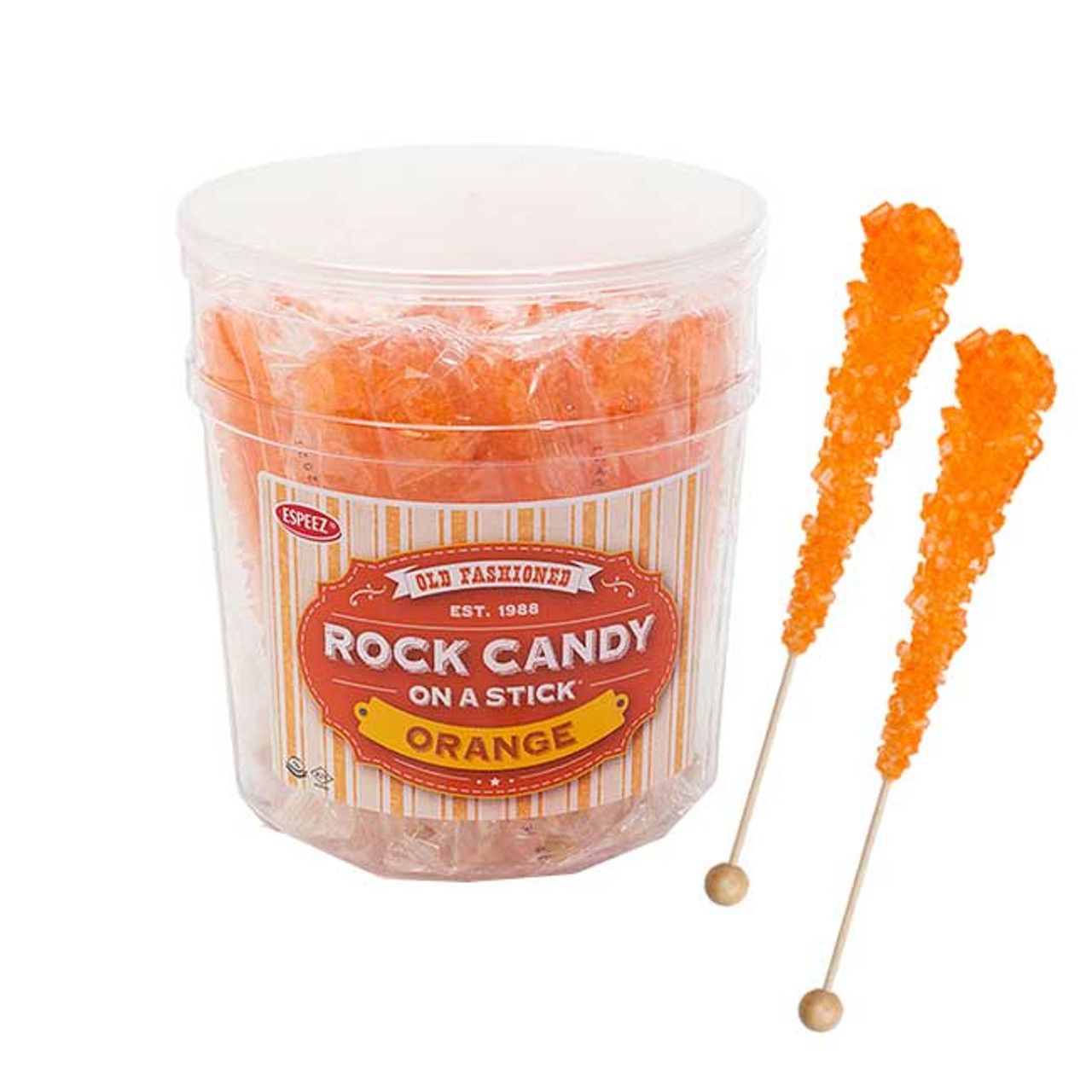 Rock Candy On A Stick - Orange