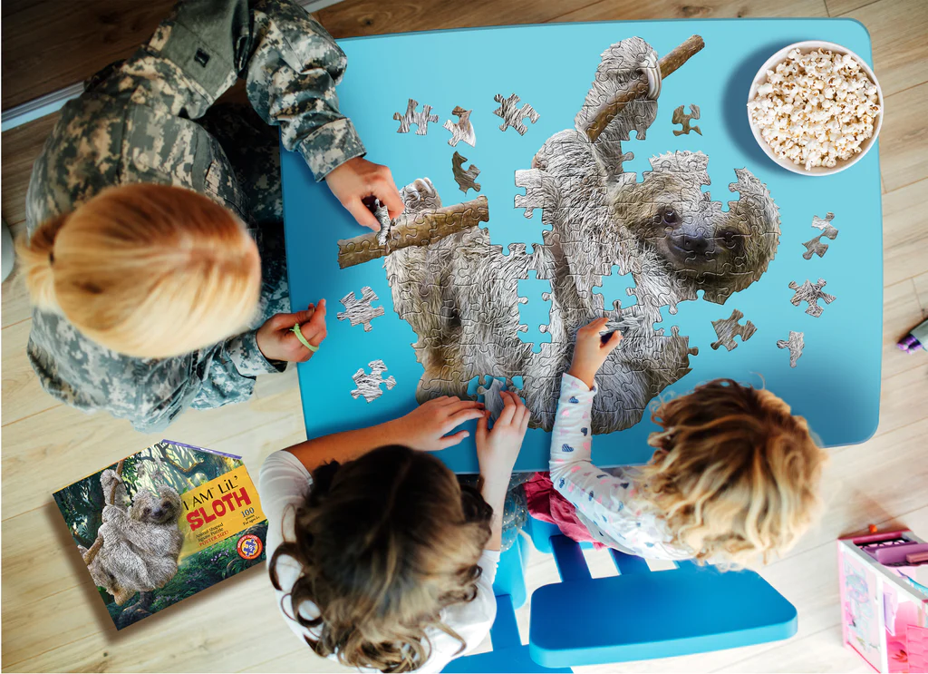 Madd Capp Puzzles - I Am Lil' Sloth Poster Size 100 Piece Puzzle - Image 4