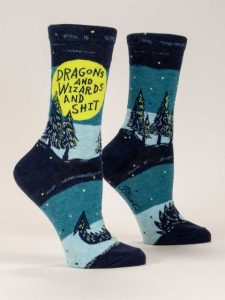 Blue Q - Dragons And Wizards And Shit - Women's Socks