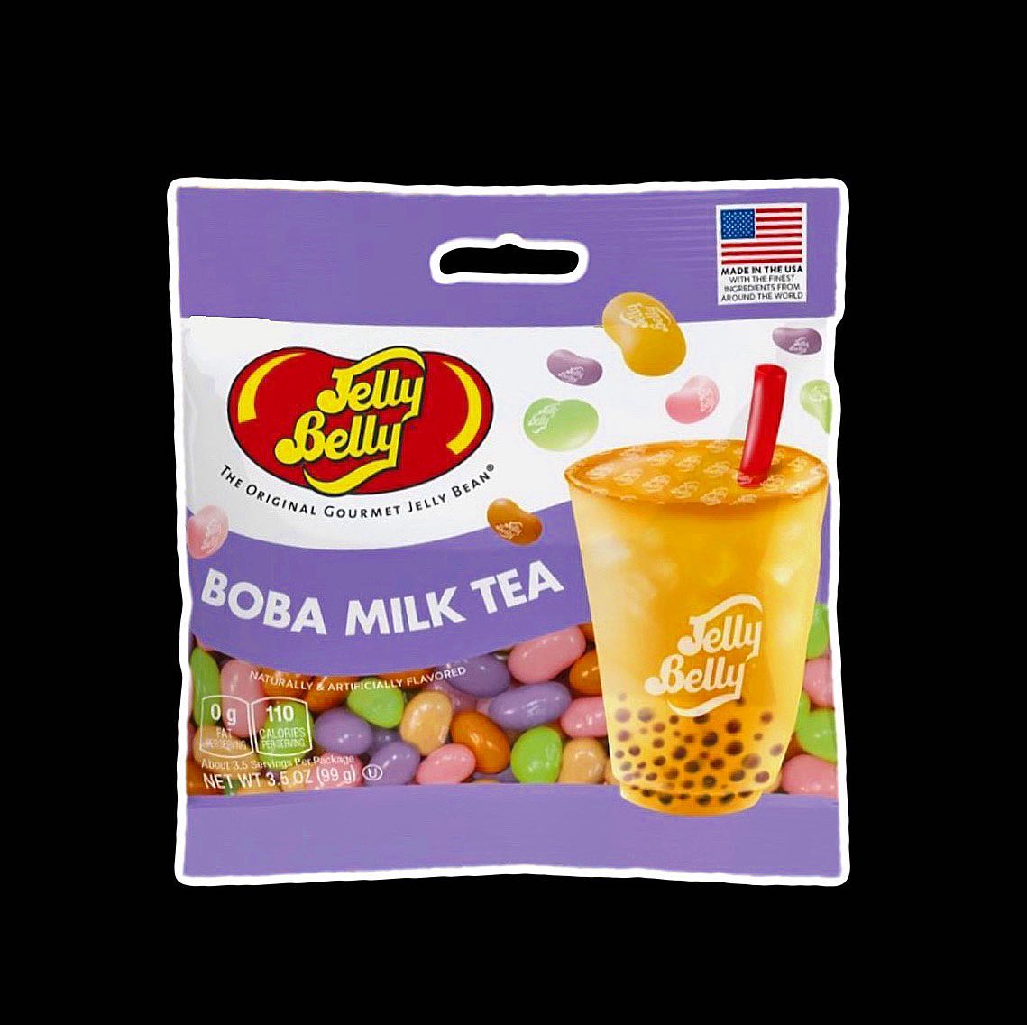 Jelly Belly Boba Milk Tea, 3.5oz Peg Bag