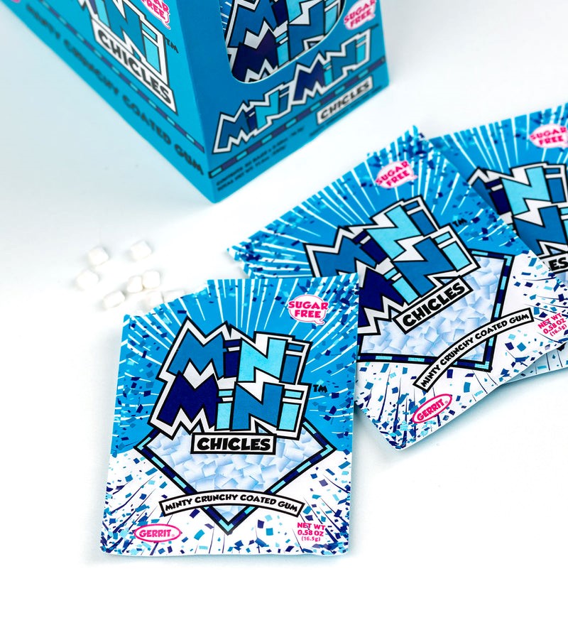 Mini Mini Chicles, Sugar Free Minty Crunchy Coated Gum 0.58oz - Image 2