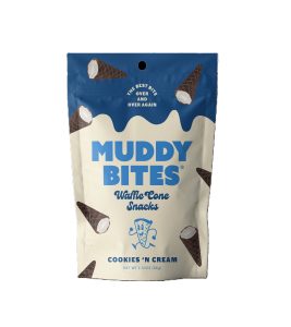 Muddy Bites Waffle Cone, Cookies & Cream, 2.33oz