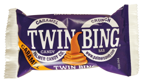 Palmer Twin Bing Caramel Candy Bar, 1.87oz Bar
