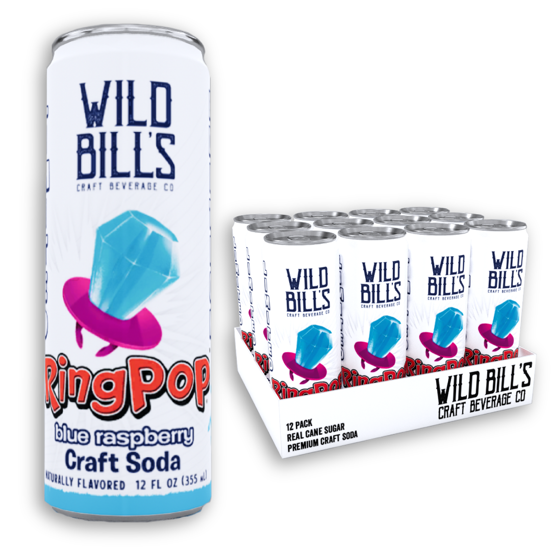 Wild Bill's Ring Pop, Blue Raspberry, 12oz Cans - 2 Cans