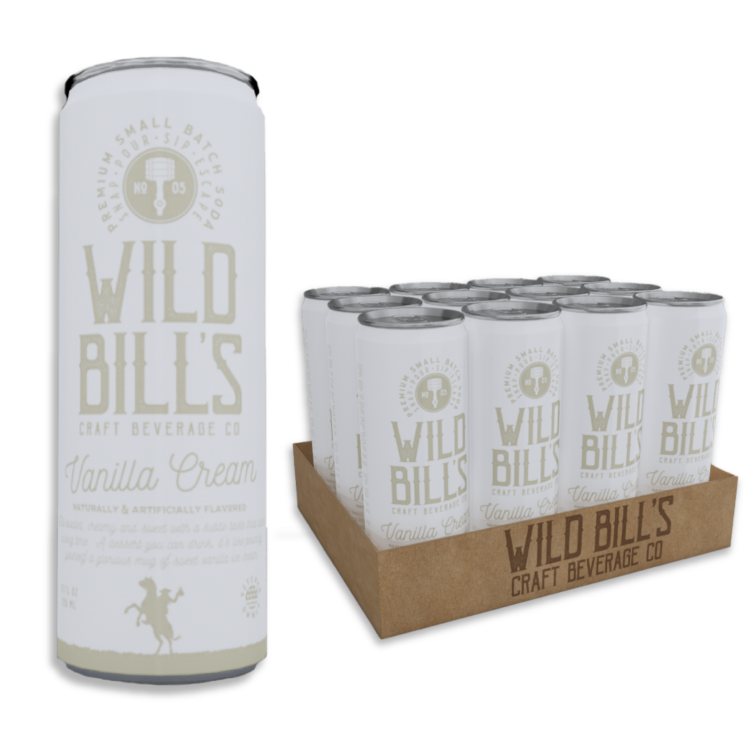 Wild Bill's Vanilla Cream, 12oz Cans - 2 Cans