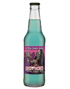 Dead World Zombie Soda, Cotton Candy 12oz Glass Bottle - 2 Bottles