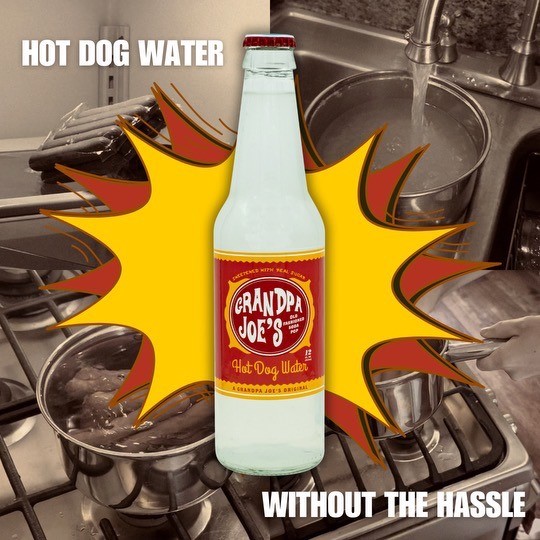Grandpa Joe's Hot Dog Water Soda, 12floz Glass Bottle, 2 Bottles - Image 2