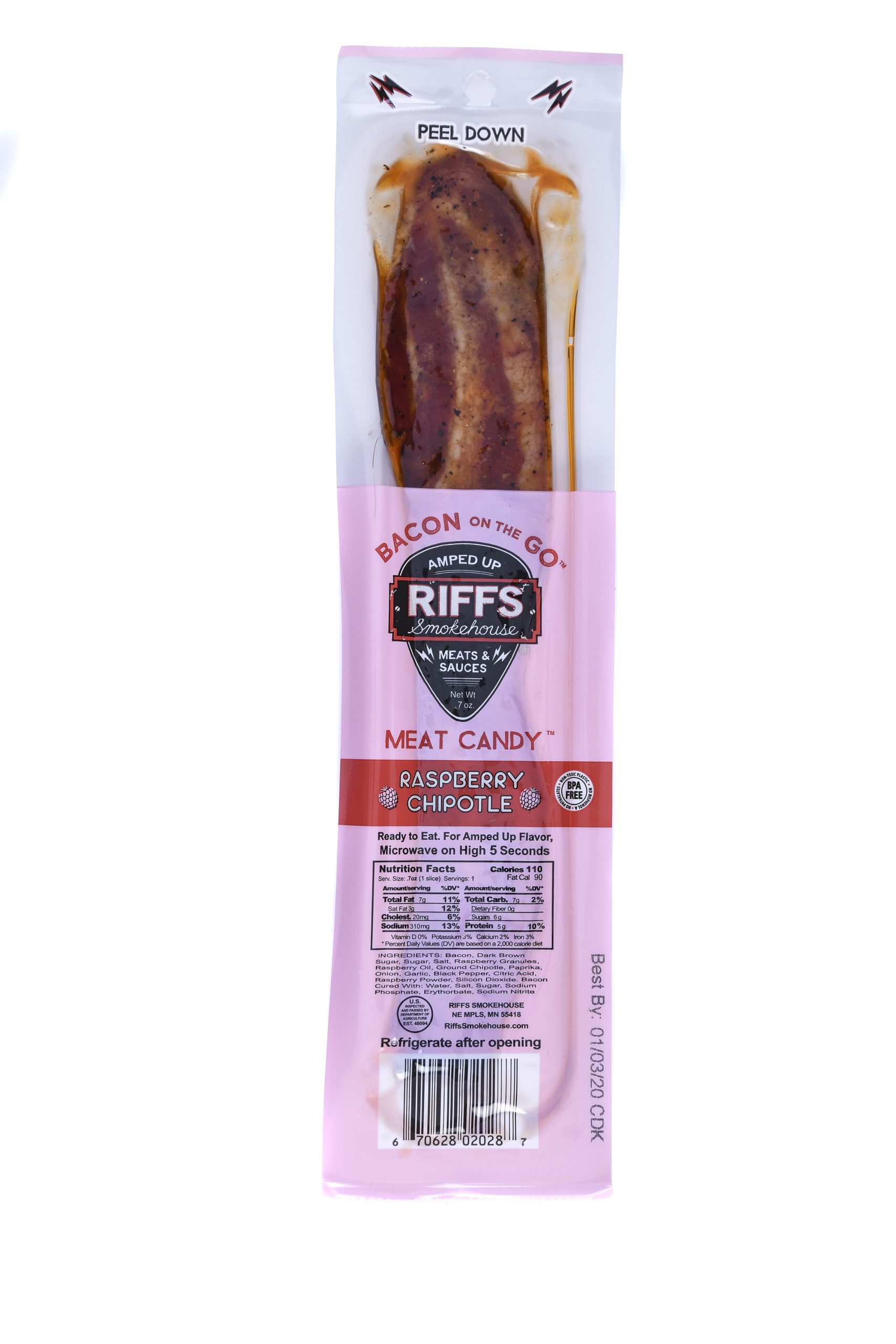 Riffs Bacon on the Go, Raspberry Chipotle, .7oz