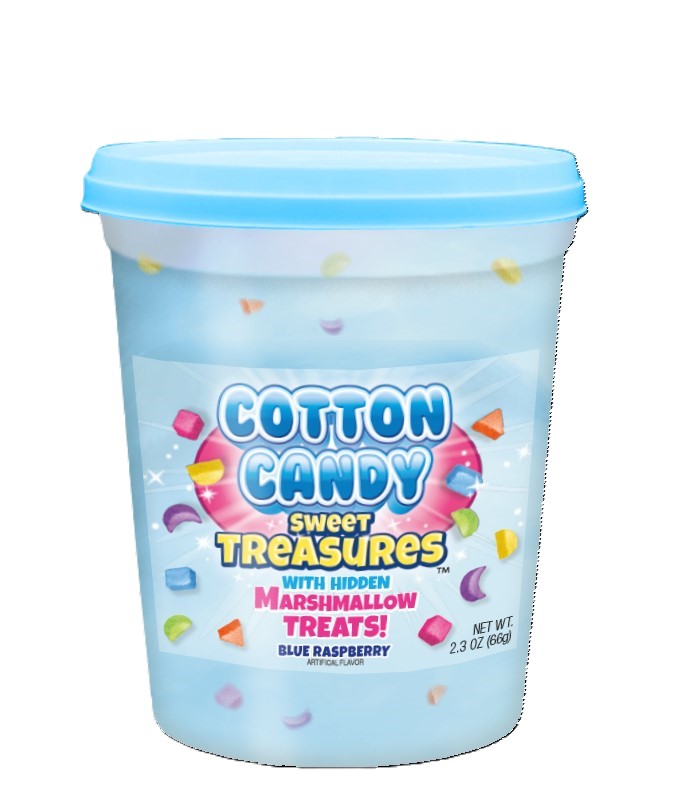 Sweet Treasures w/Marshmallows Cotton Candy, 2oz Tubs