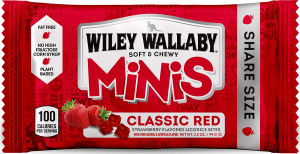 Wiley Wallaby Minis Classic Red Licorice Bite 3.5oz Bag