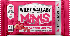 Wiley Wallaby Minis Watermelon Licorice Bites 3.5oz Bag