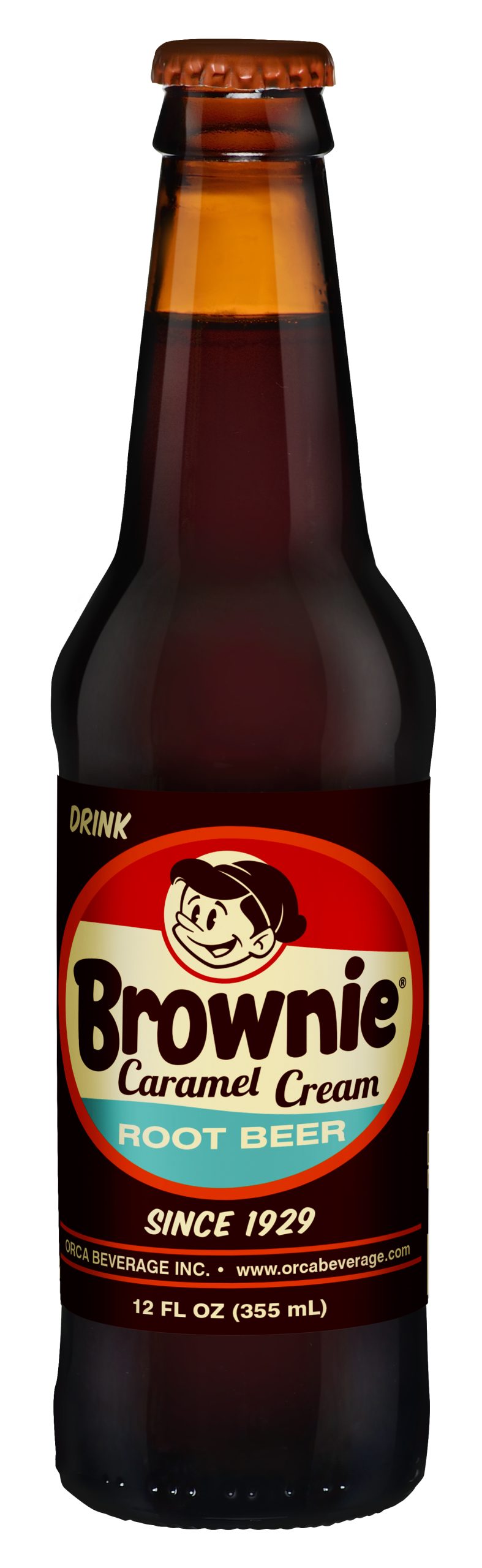 Brownie Caramel Cream Root Beer, 12oz Glass Bottle - 1 Bottle