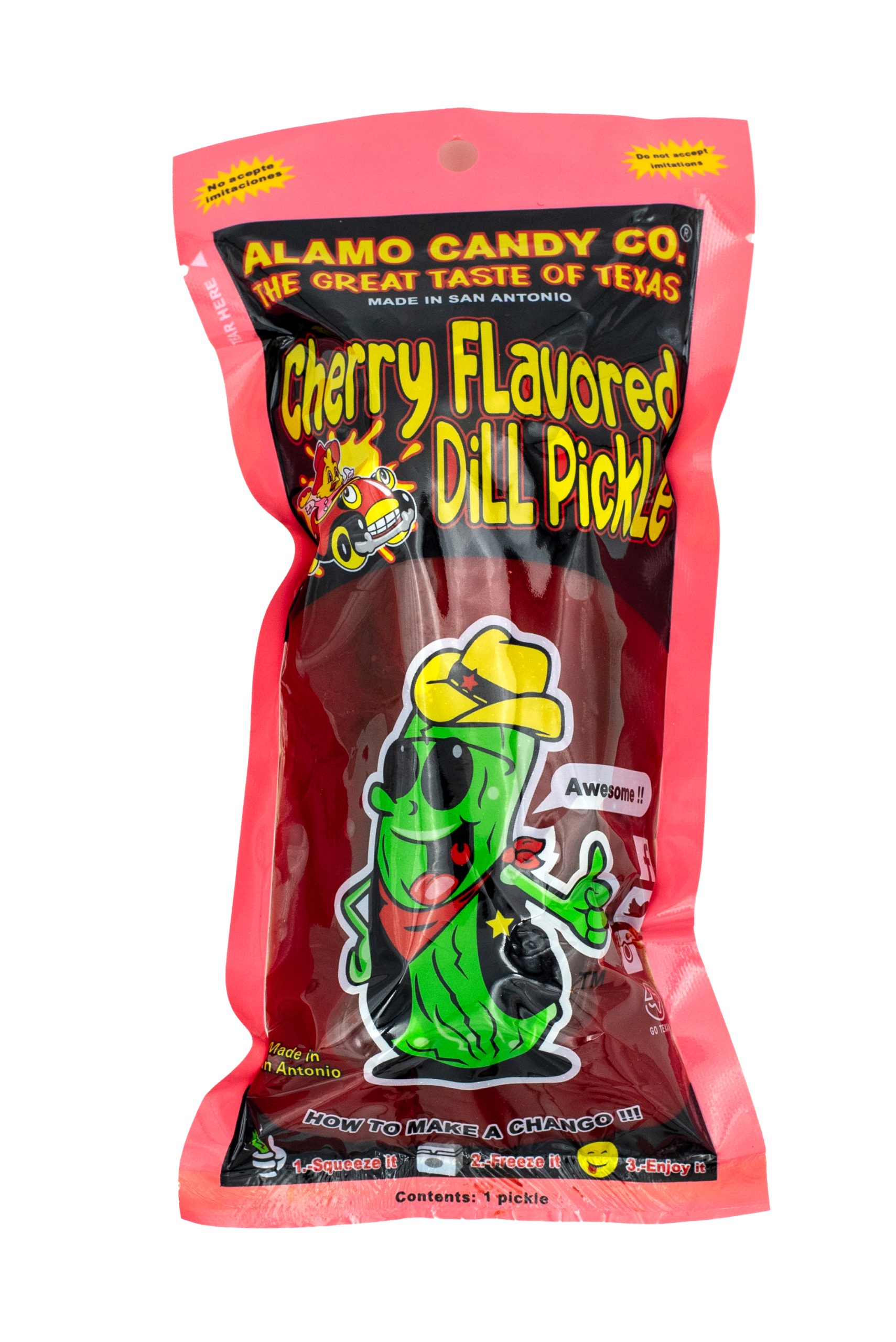 Alamo Candy Big Tex Cherry Pickle 13.75oz - 1 Pouch