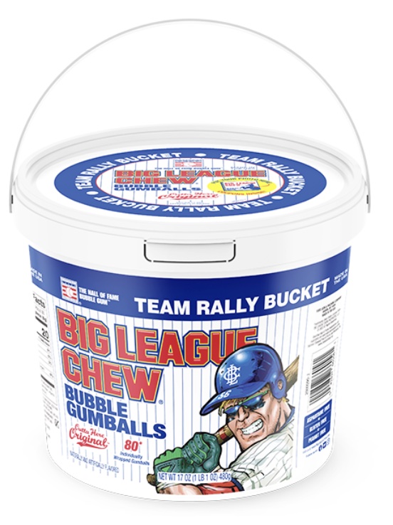 Big League Chew Gumballs, 80ct Team Bucket