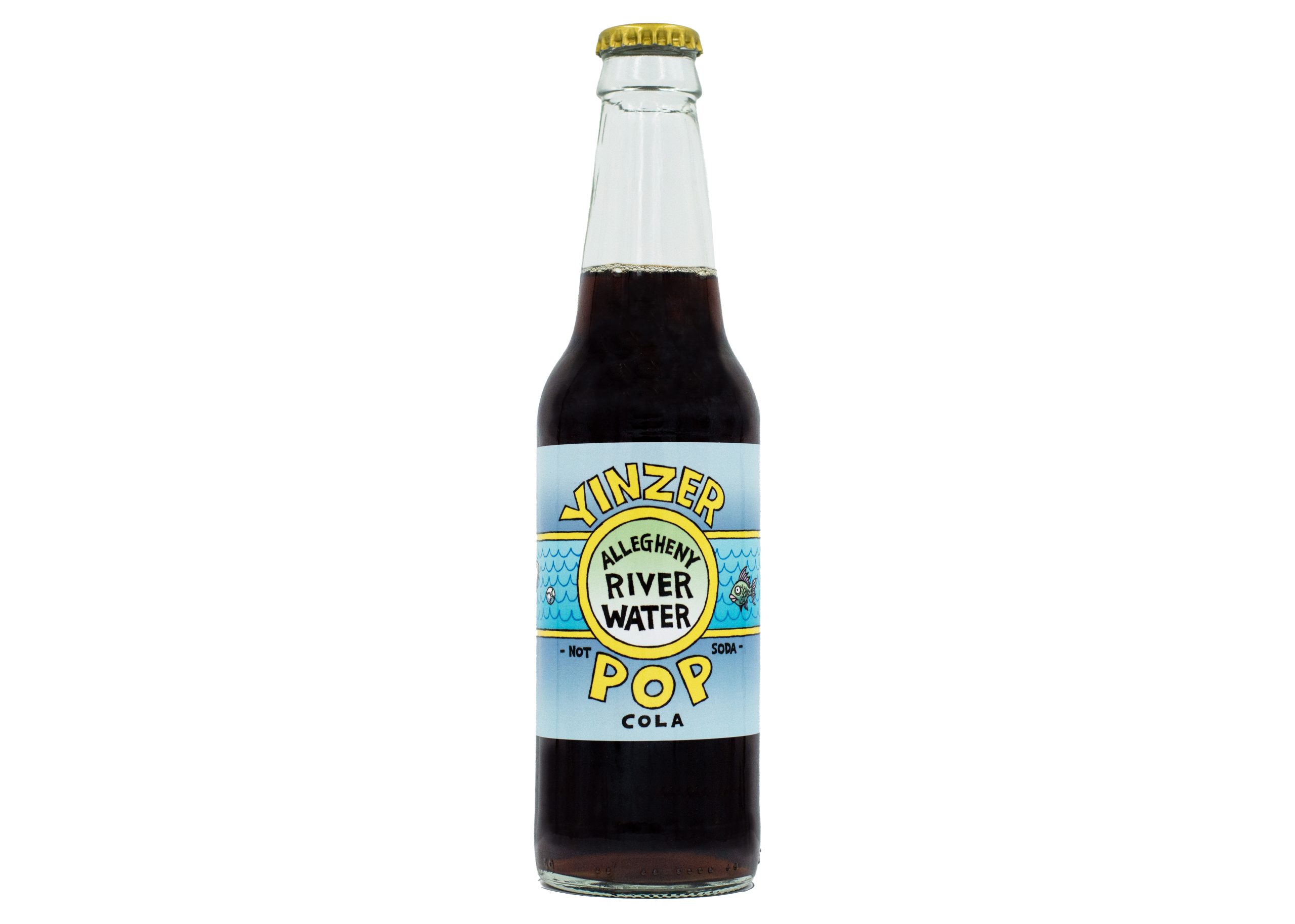 Yinzer Pop Allegheny River Water, Cola Glass Bottle Pop- 1 Bottle