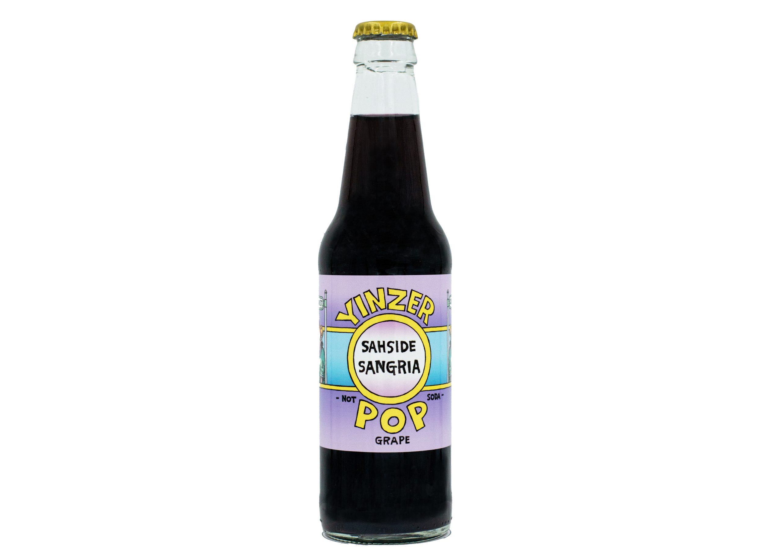 Yinzer Pop Sahside Sangria, Grape Glass Bottle Pop - 1 Bottle