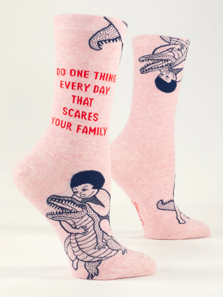 Blue Q - Do One Thing Every Day That Scares Your Family - Woman's Socks