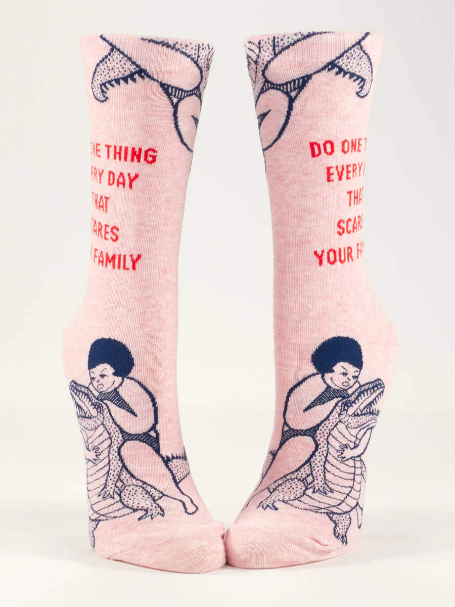 Blue Q - Do One Thing Every Day That Scares Your Family - Woman's Socks - Image 2