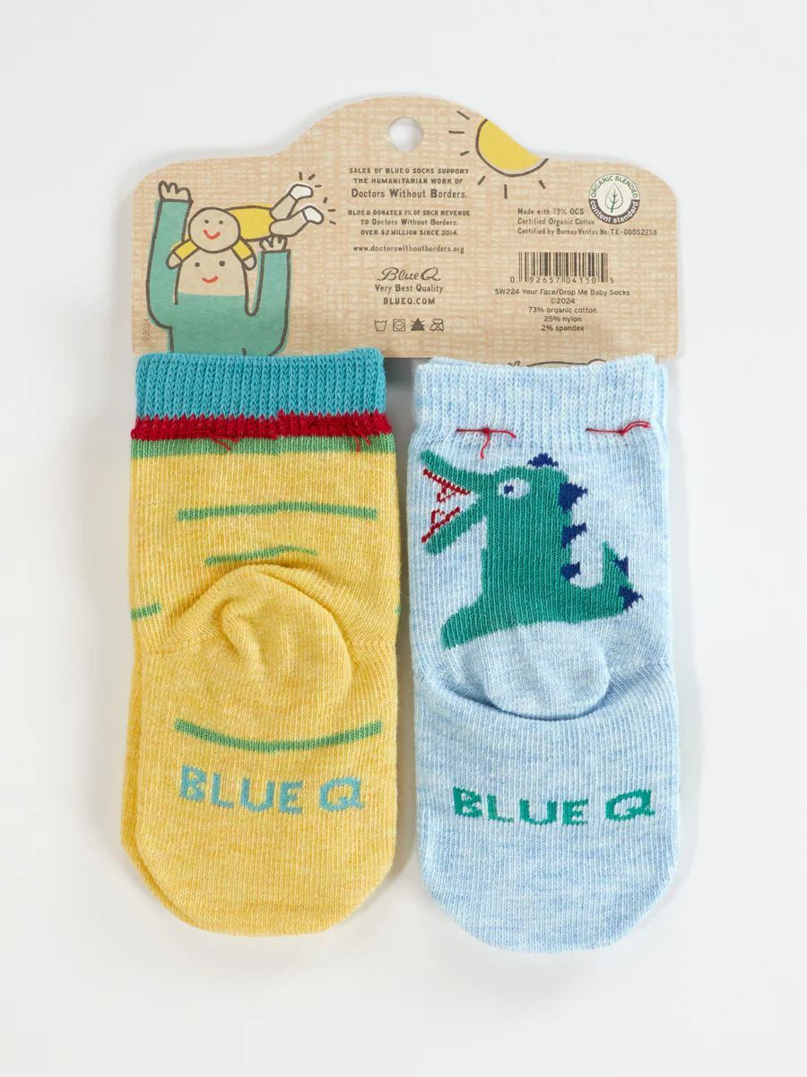 Blue Q - I Love Your Face/ If You Drop Me I'll Remember - Baby Socks - Image 2