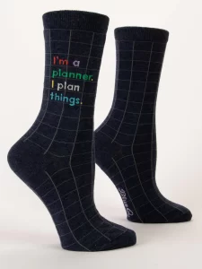 Blue Q - I'm A Planner. I Plan Things - Woman's Socks