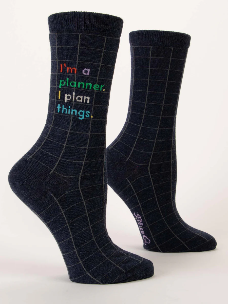 Blue Q - I'm A Planner. I Plan Things - Woman's Socks