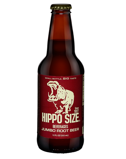 Hippo Size Jumbo Root Beer - 12oz Glass Bottle Soda