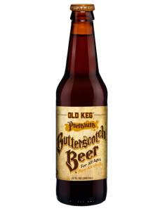 Old Keg Premium Butterscotch Beer -12oz Bottle Glass Bottle Soda
