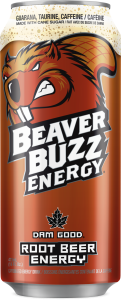 Beaver Buzz Root Beer Energy, 16 fl oz Can